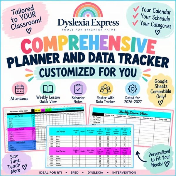 Customized Comprehensive Planner and Data Tracker cover